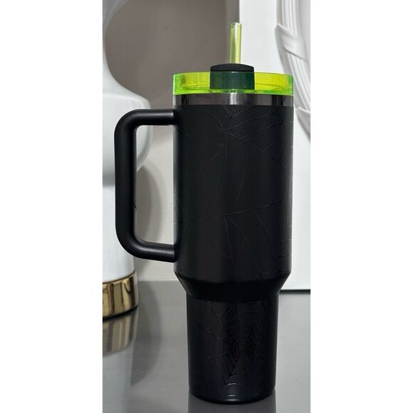 STANLEY HALLOWEEN QUENCHER H2.0 FLOWSTATE 40OZ TUMBLER, WEB GLOW - Picture 4 of 6